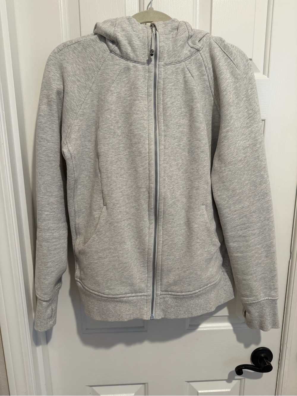 lululemon athletica Light Gray Full-Zip Hoodie